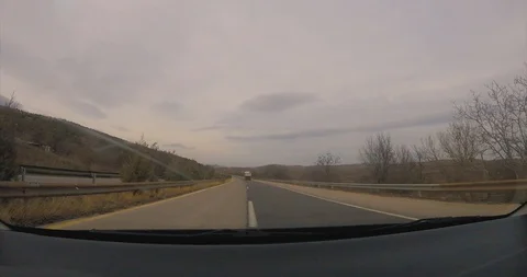Hyperlapse Of Car Driving On Open Road Stock Footage 102320518