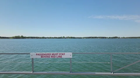 Hyperlapse Car Ferry Crossing River Stock Footage 339354651