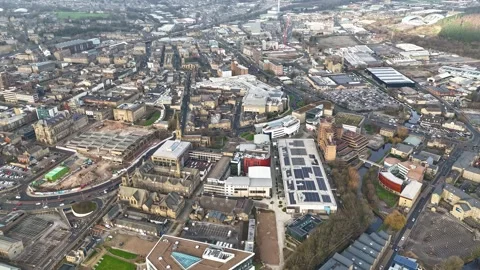 Hyperlapse - Castle Hill to Huddersfield Centre Stock Footage 296532788