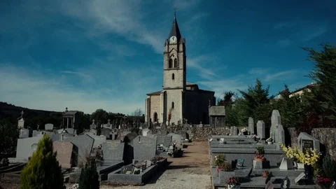 Hyperlapse of cemetary Stock Footage 79027847
