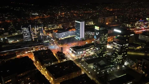 Hyperlapse of the center of Sarajevo in a circular direction  Stock Footage 224169942