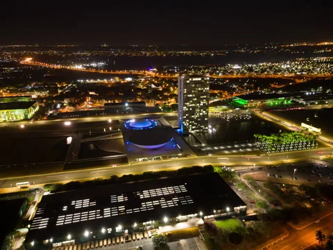 Hyperlapse Centro de Brasília Video stock 204158849