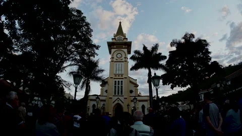 Hyperlapse Church in Socorro Stock Footage 133046598