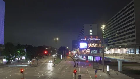 Hyperlapse city night Stock Footage 82397211