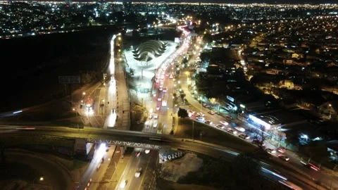 Hyperlapse city nights lights Stock Footage 155980454