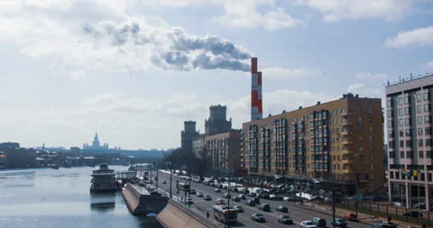 Hyperlapse of the city street at daylight Stockbeeldmateriaal 248001887