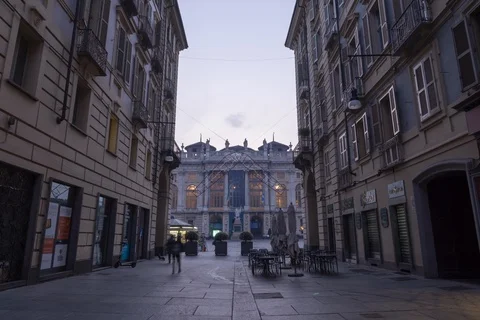 Hyperlapse in the city of Turin, Italy Stock Footage