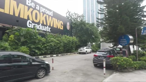 Hyperlapse, City view, side vehicle shot, streets of Kuala Lumpur, Malaysia Stock Footage 222030708