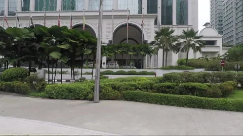 Hyperlapse, City view, side vehicle shot, streets of Kuala Lumpur, Malaysia Stock Footage 222030710