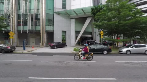 Hyperlapse, City view, side vehicle shot, streets of Kuala Lumpur, Malaysia Stock Footage 223187080
