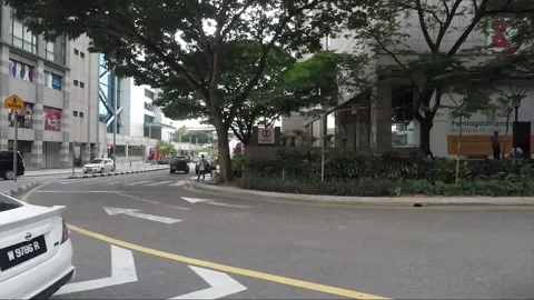Hyperlapse, City view, side vehicle shot, streets of Kuala Lumpur, Malaysia Stock Footage 223533238