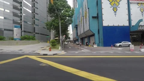 Hyperlapse, City view, side vehicle shot, streets of Kuala Lumpur, Malaysia Stock Footage 226178024