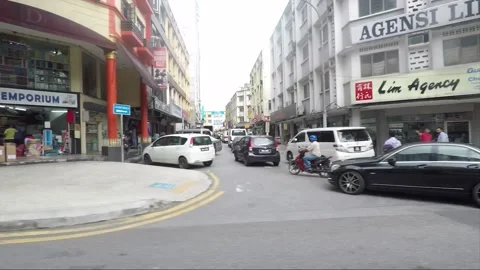 Hyperlapse, City view, side vehicle shot, streets of Kuala Lumpur, Malaysia Stock Footage 226648690