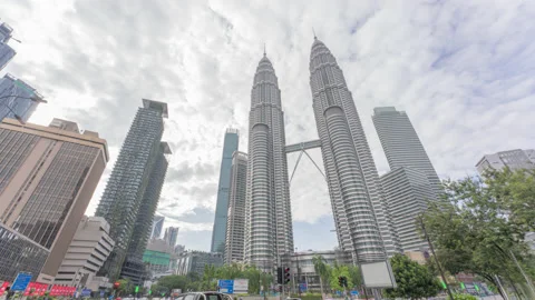 Hyperlapse Clip B, Petronas Twin Tower Stock Footage