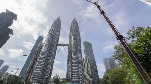Hyperlapse Clip A, Petronas Twin Tower Stock Footage