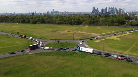 Hyperlapse clip of Prince Charles Road roundabout, Blackheath, England Stock Footage 273985471