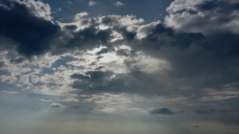 Hyperlapse of clouds and sun Stock Footage 129879723