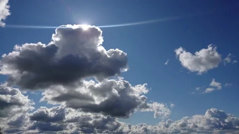 Hyperlapse clouds float across the sky time laps Stock Footage 143156003