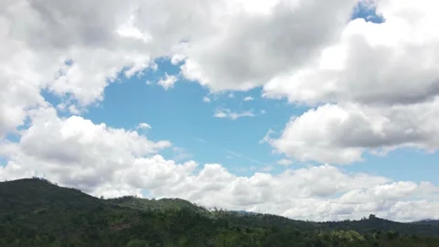 Hyperlapse clouds moving above the mountain Stock Footage 146482383