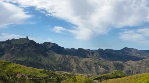 Hyperlapse clouds over of Tejeda, Gran Canaria Stock Footage 132660626