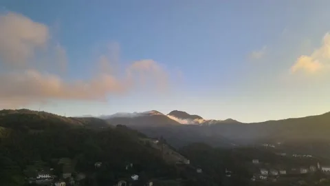 Hyperlapse with clouds at sunset on the italian alps Video stock 138607729