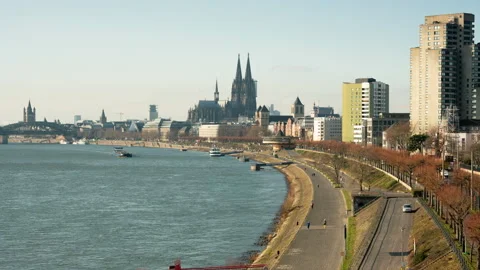 Hyperlapse cologne cathedral Stock Footage