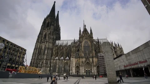Hyperlapse of Cologne Cathedral, Germany Stock Footage 102725804