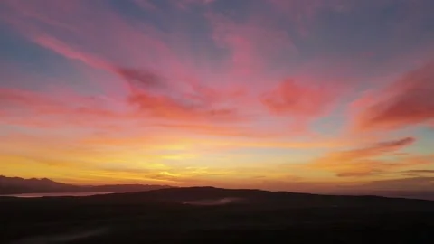 Hyperlapse,  colorful sunrise  Stock Footage 145760321
