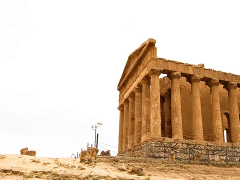 Hyperlapse "Concordia" Temple - Akragas Stock Footage 81072967