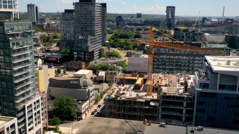 Hyperlapse of a construction site in Toronto Vidéo 204019114