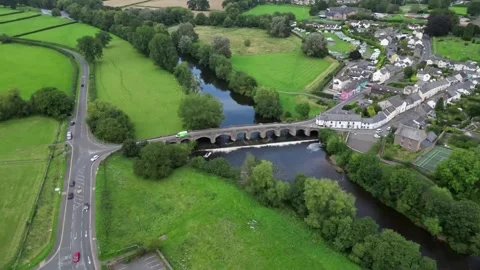 Hyperlapse - Crickhowell Bridge over River Usk Stock Footage 248623019