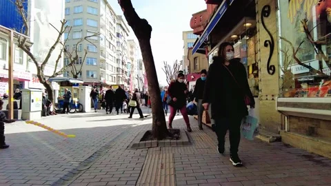 Hyperlapse of crowd people walking around the street in daytime. Stock Footage 147838413