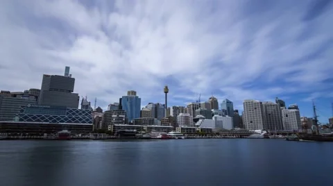 Hyperlapse of Darling Harbor, Sydney Stock Footage 43819910