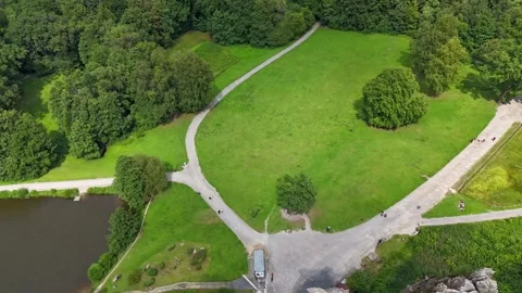 Hyperlapse Descending Toward Externsteine Rock Towers Stock Footage 339367428