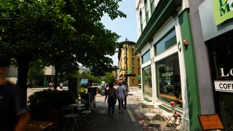 A hyperlapse of downtown Stock Footage 137655883