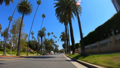 Hyperlapse Drive through Beverly Hills Stock Footage 107008110