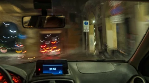 Hyperlapse drivelapse around milan corso Buenos Aires Stock Footage 95326195
