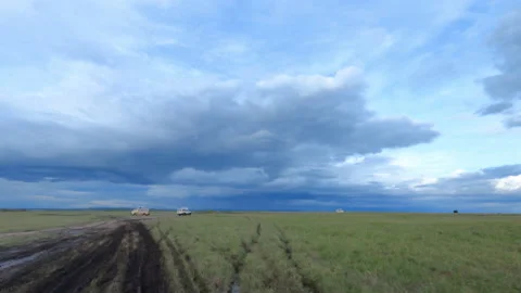 Hyperlapse of driving around the Maasai Mara Reserve plains 库存影片 145987749