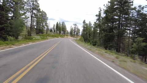 Hyperlapse Driving of Bryce Canyon Scenic Drive Southbound 05 Front View Utah Stock Footage 329399211