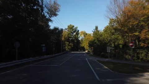 Hyperlapse Driving During Autumn Entering Natural Park Cap St-Jacques Stock Footage 123532401