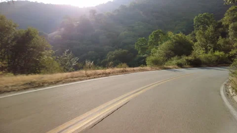 Hyperlapse Driving of Sequoia National Park Generals Highway Southbound 05 Front Stock Footage 337030907