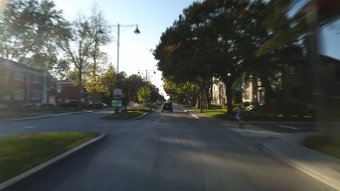 Hyperlapse Driving Shot Towards Laval During a Sunny Afternoon Stock Footage 123532573