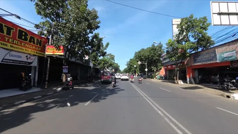 HYPERLAPSE Driving Through PHH Mustofa (Suci) to Surapati Street by Car Stock Footage 129763864