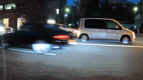 Hyperlapse Driving Tokyo Street Stock Footage 96239341
