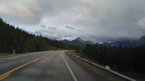 Hyperlapse Driving  Towards Kananaskis Stock Footage 146539741