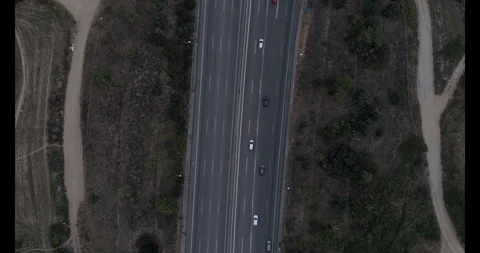 Hyperlapse of drone flight over highway Stock Footage 94530201