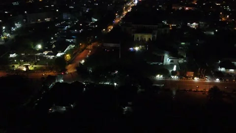 HYPERLAPSE DRONE NIGHT Video stock 237519963
