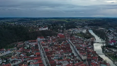 Hyperlapse Dronelapse Landshut Panorama 3 動画素材 145670598