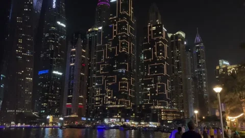 Hyperlapse Dubai Marina Stock Footage 252254622