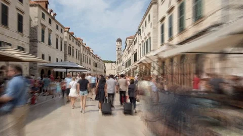 Hyperlapse Dubrovnik Stradun Stock Footage 116170866